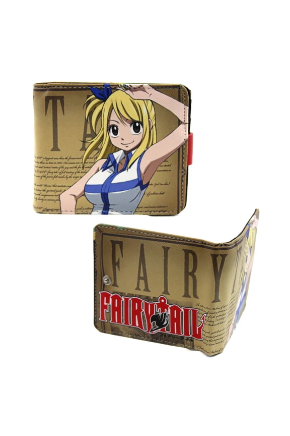 Lucy Heartfilia and Logo - Fairy Tail 4x5" Bi-Fold w/ Button Wallet