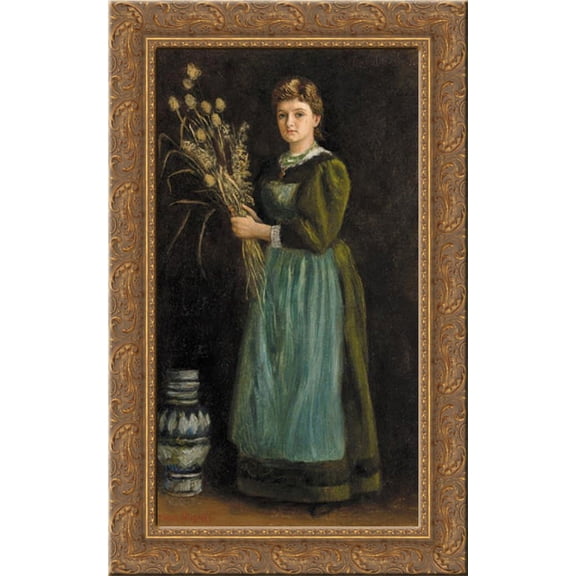 Lucy Hill 17x24 Gold Ornate Wood Framed Canvas Art by Hughes, Arthur