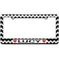 thumbnail image 1 of Lucy Love with Hearts License Plate Tag Frame, Multiple Colors, 1 of 1