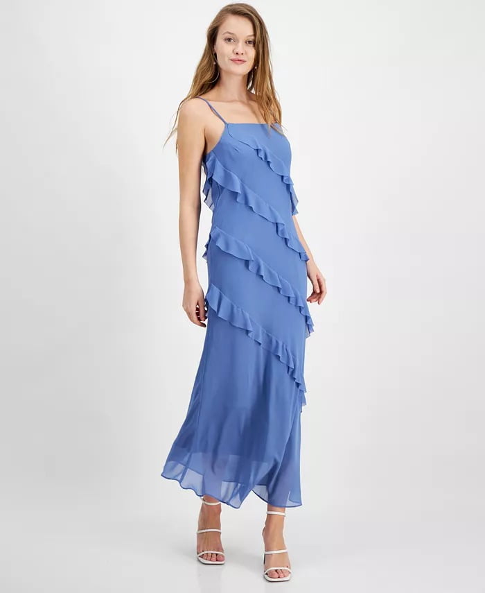 midi beautiful dresses for women Beige Pleated Midi Dress - All Dresses