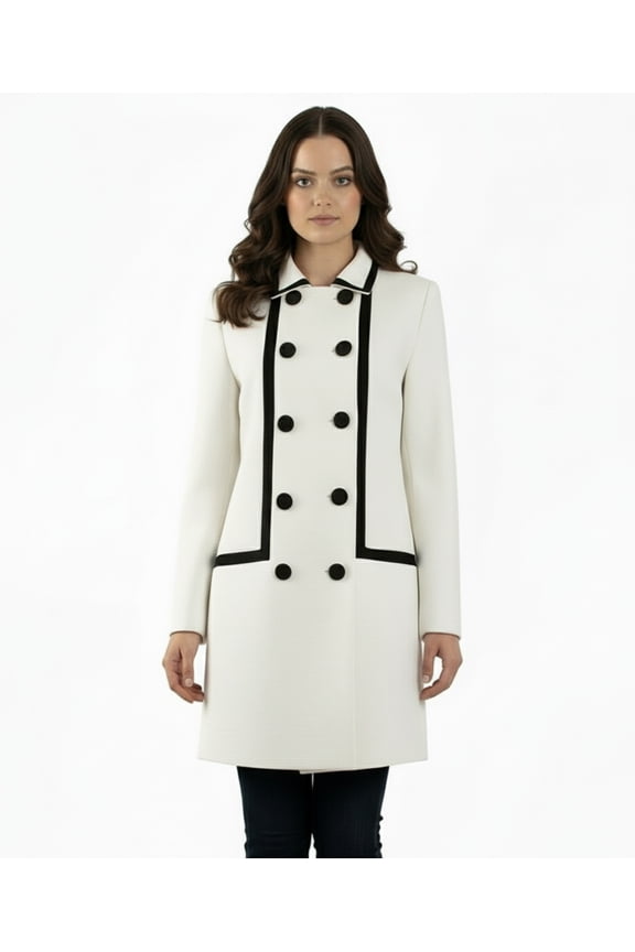 Double Breasted Textured Trench Coat