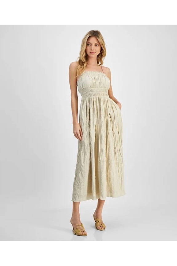 STONE Women's Rosalie Smocked Midi Dress, US Large