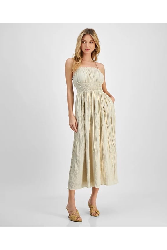 STONE Women's Rosalie Smocked Midi Dress, US Medium