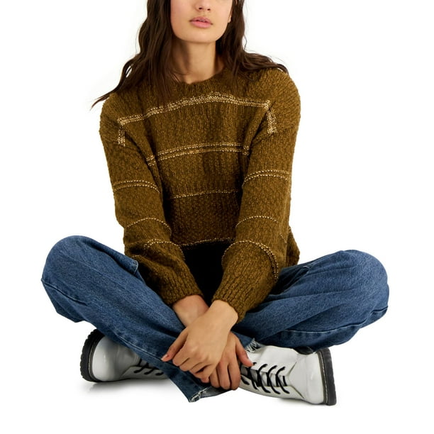 Lucy Paris Vicky Sweater, Cocoa, Large Walmart Business Supplies