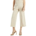 thumbnail image 1 of Lucy Paris Women's Ribbed Cropped Denver Pants Oatmeal Size XL, 1 of 4
