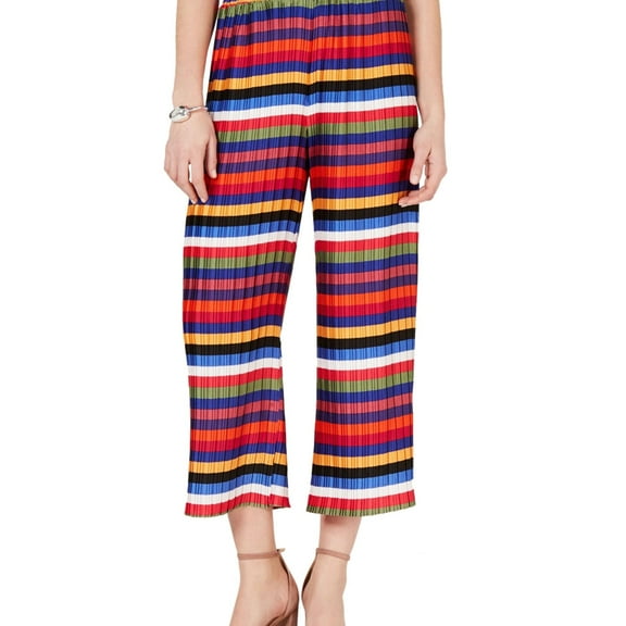 Lucy Paris Womens Rainbow Casual Cropped Pants, Multicoloured, Large