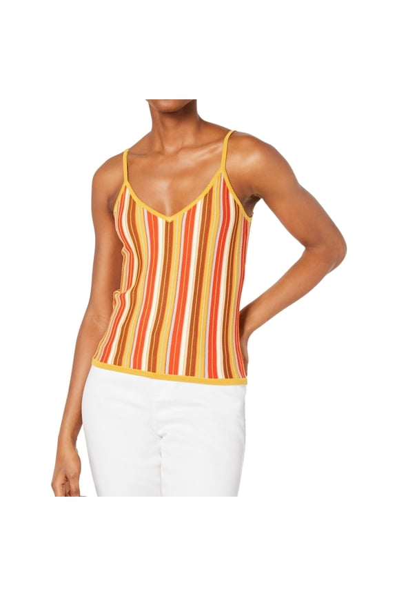 Womens Rainbow Knit Tank Top, Multicoloured, Large