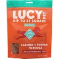 thumbnail image 1 of Lucy Pet Products Hip to Be Square Salmon & Pumpkin Dog Treats 6 oz, 1 of 7