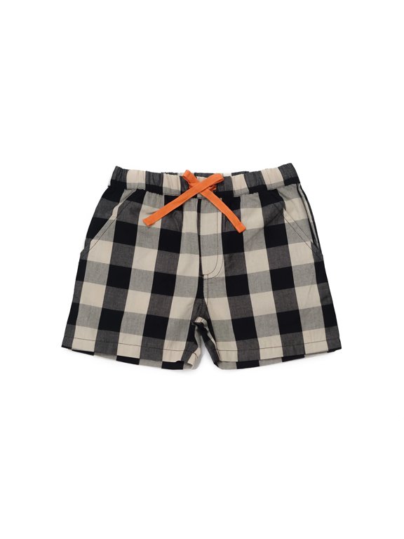 Black Check Shorts, 1 - Piece, Sizes 9 Months to 6 Years