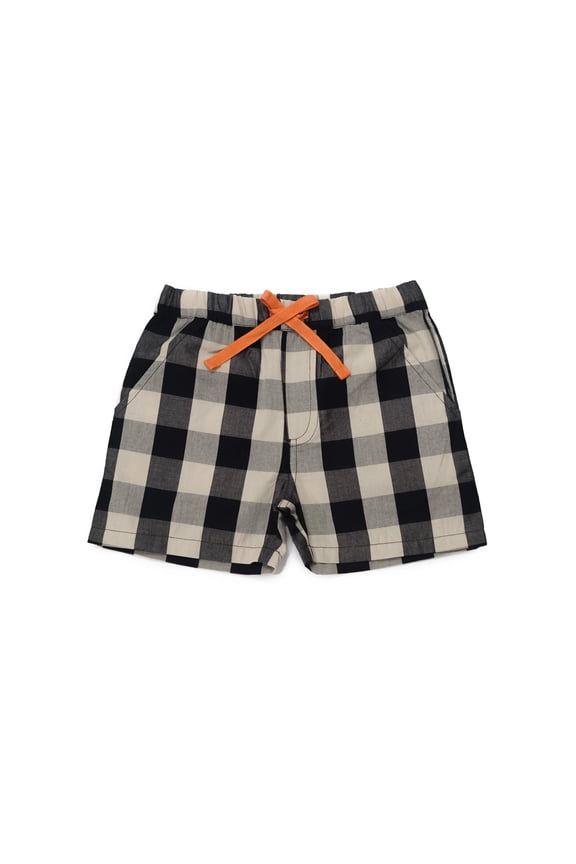 Black Check Shorts, 1 - Piece, Sizes 9 Months to 6 Years