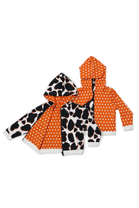 Black Cow Reversible Hooded Jacket, 1 - Piece, Sizes 9 Months to 6 Years