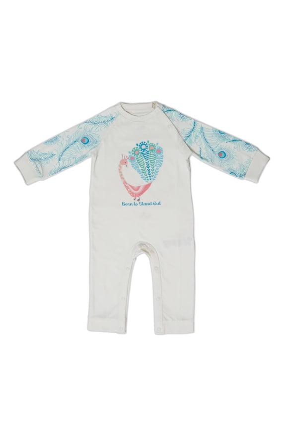 Offwhite Born To Stand Out Playsuit, 1-Piece, Sizes Newborn to 24 Months