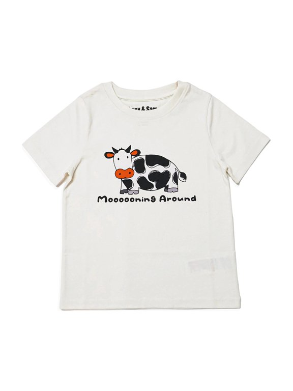 Offwhite Mooing Around Short Sleeve Tee, 1 - Piece, Sizes 6 Months to 6 Years
