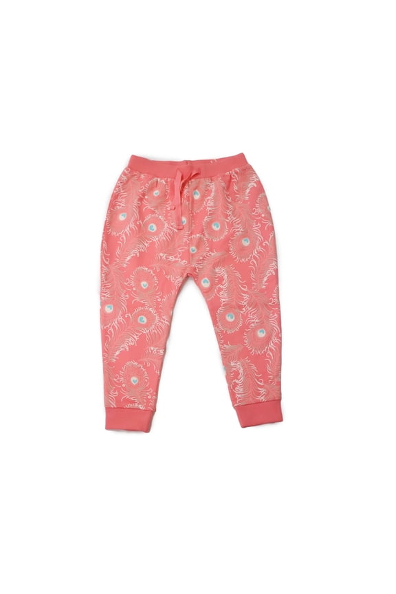 Pink Peacock Harem Jogger, 1-Piece, Sizes 6 Months to 6 Years