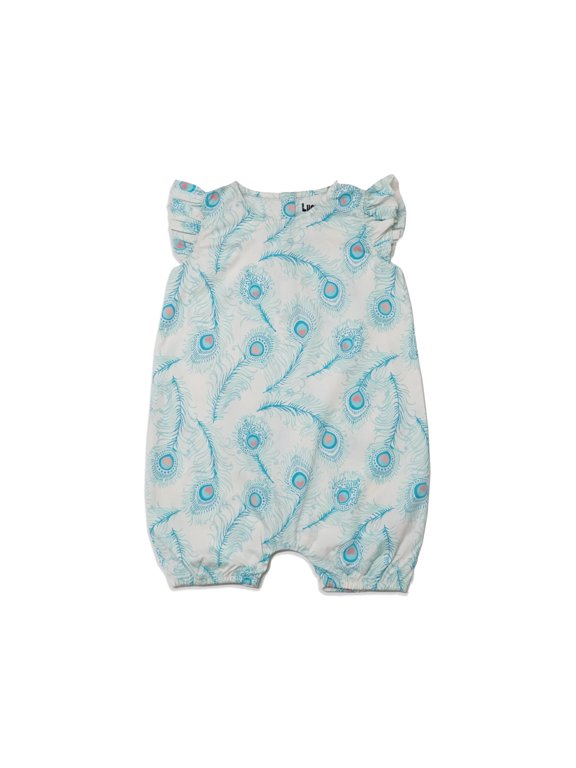 White Peacock Woven Frill Romper, 1 - Piece, Sizes 9 Months to 6 Years