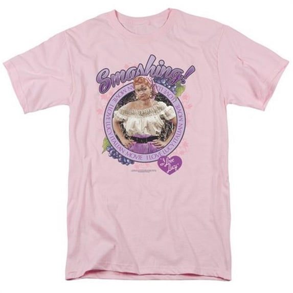 Lucy-Smashing Short Sleeve Adult 18-1 Tee- Pink - Large