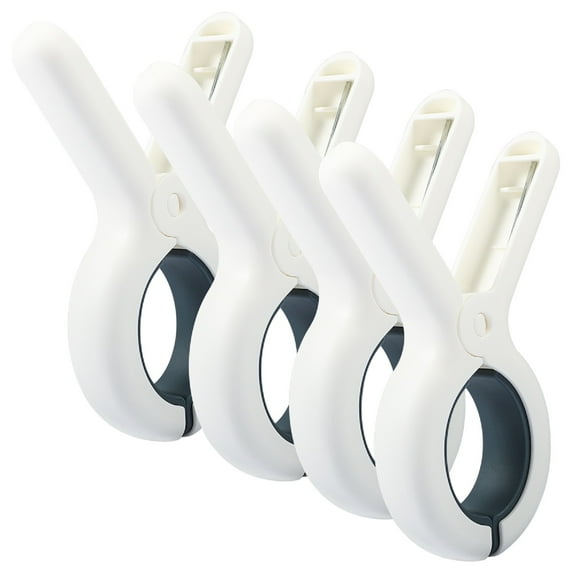 LucyPhy Large Beach Towel Clip, 4 PCS Cloth Beach Towel Pins, Pool Chairs Plastic Clothespins, Strong Grip Holder Beach Clips for Towels Chairs Cruise（4 Large Clips）