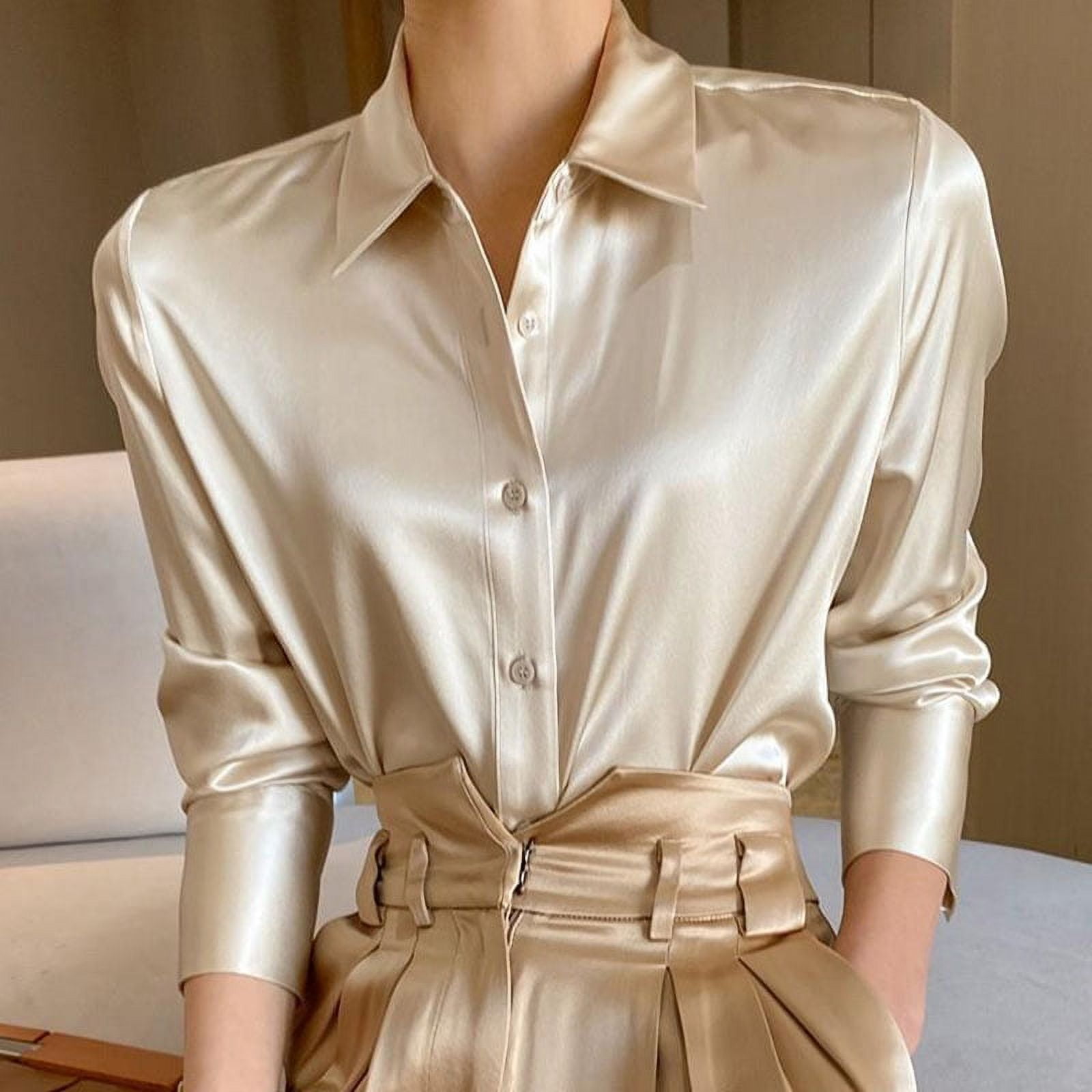 ladies silk satin blouses