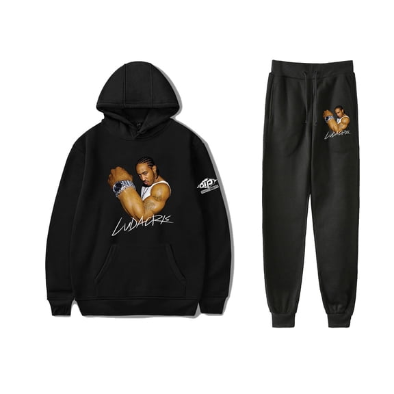 Ludacris Get Back Sweatsuit Fashion Hoodies Jogger Pants Sets Streetwear Fall Suit