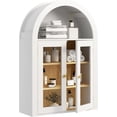 thumbnail image 1 of Ludatido Bathroom Medicine Cabinets with 2 Doors, Wall Mounted Medicine Cabinets with Adjustable 4 Shelves, Arched Design Medicine Cabinet with Glass&Semi-Circular Storage for Bathroom (Black), 1 of 7