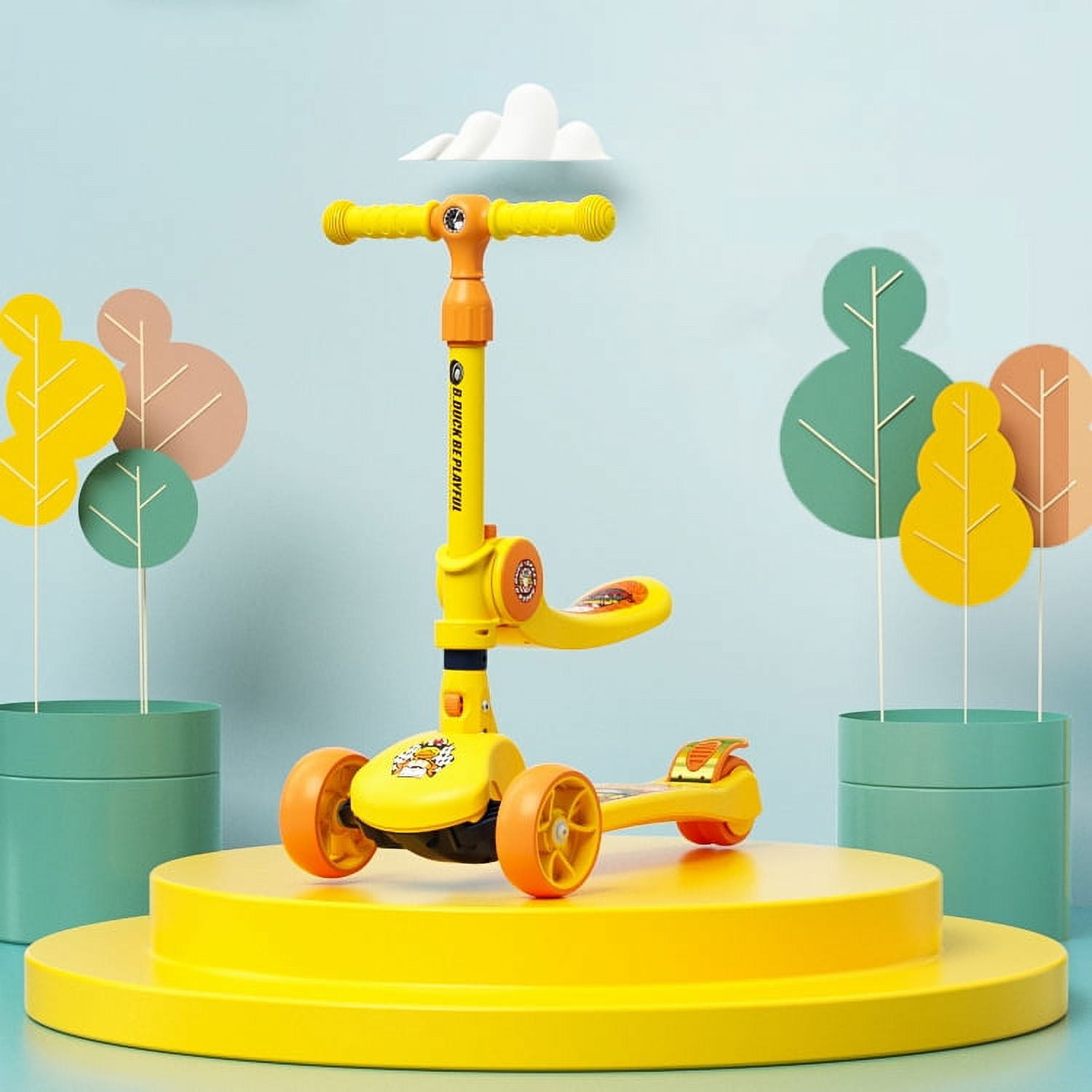 Luddy B.Duck Cobranded Edition Kids 2in1 Kids Kick Scooter with