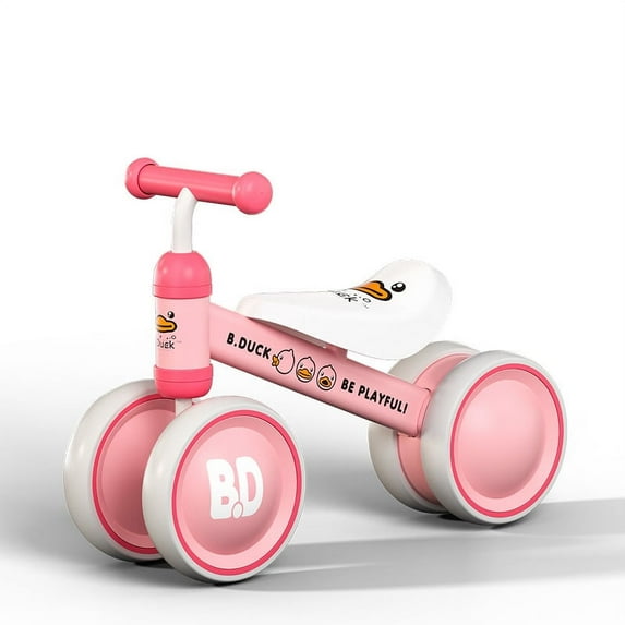 Luddy B.Duck Co-branded Edition Kids Balance Bike Toddler Riding Toys and Gifts Pink