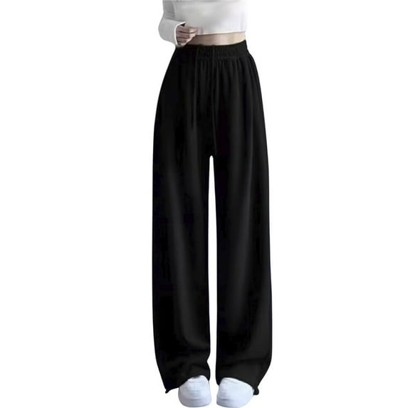 Ludearly Baggy Sweatpants for Teen Girl's Oversized Wide Leg Sweatpants Drawstring Kids Baggy Straight Leg Comfy Sport Pants with Casual Plain Pockets