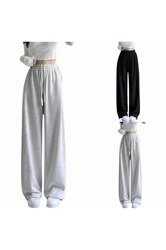 Baggy Sweatpants for Teen Girl's Oversized Wide Leg Sweatpants Drawstring Kids Baggy Straight Leg Comfy Sport Pants with Casual Plain Pockets