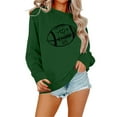 thumbnail image 1 of Ludearly Game Day Shirts Women Football Graphic Crewneck Sweatshirt Lightweight Long Sleeve Casual Pullover Sunday Tops, 1 of 5