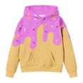 thumbnail image 1 of Ludearly Ice Cream Hoodies for Girls Cute Graphic Print Pullover Sweatshirts Long Sleeve Trendy Casual Kids Clothes 2-12 Years, 1 of 3