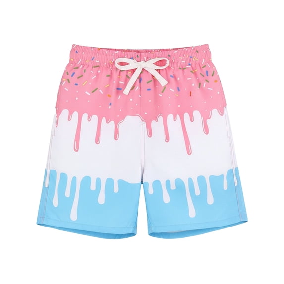 Ludearly Ice Cream Shorts Boys Girls Elastic Waist with Pockets Summer Cool Cute Preppy Ice Cream Baseball Shorts 2-14 Years 5-6 Years&Pink2