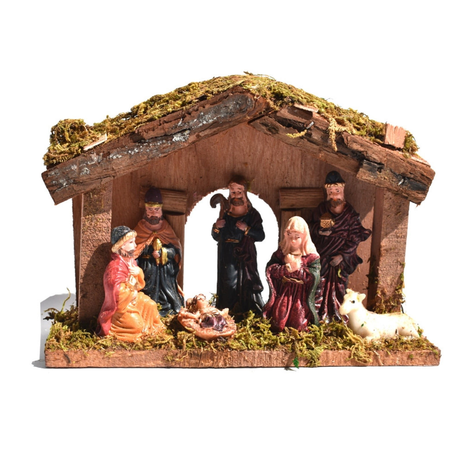 Ludearly Nativity Set Resin Nativity Scene with Figures and Stable ...
