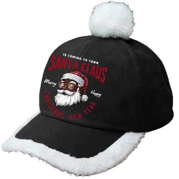 Ludearly Santa Baseball Cap, Santa Theme Christmas Headwear, Christmas Baseball Cap, for Holiday Parties, Family Gatherings And Winter Outings