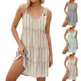 thumbnail image 1 of Ludearly Sundresses for Women 2026 Vacation Swimsuit Cover Ups Floral Beach Dress T-Shirts Tank Dresses S&Black#03, 1 of 5
