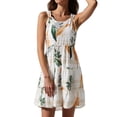 thumbnail image 1 of Ludearly Sundresses for Women 2026 Vacation Swimsuit Cover Ups Floral Beach Dress T-Shirts Tank Dresses S&Yellow, 1 of 7