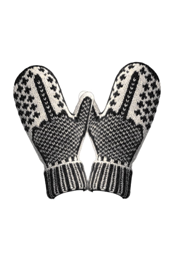 The Naughty List Mittens,Cozy Knit with a Hidden Attitude,Hand Knitted Hidden Middle Finger Winter Warm Mittens,Warm Retro