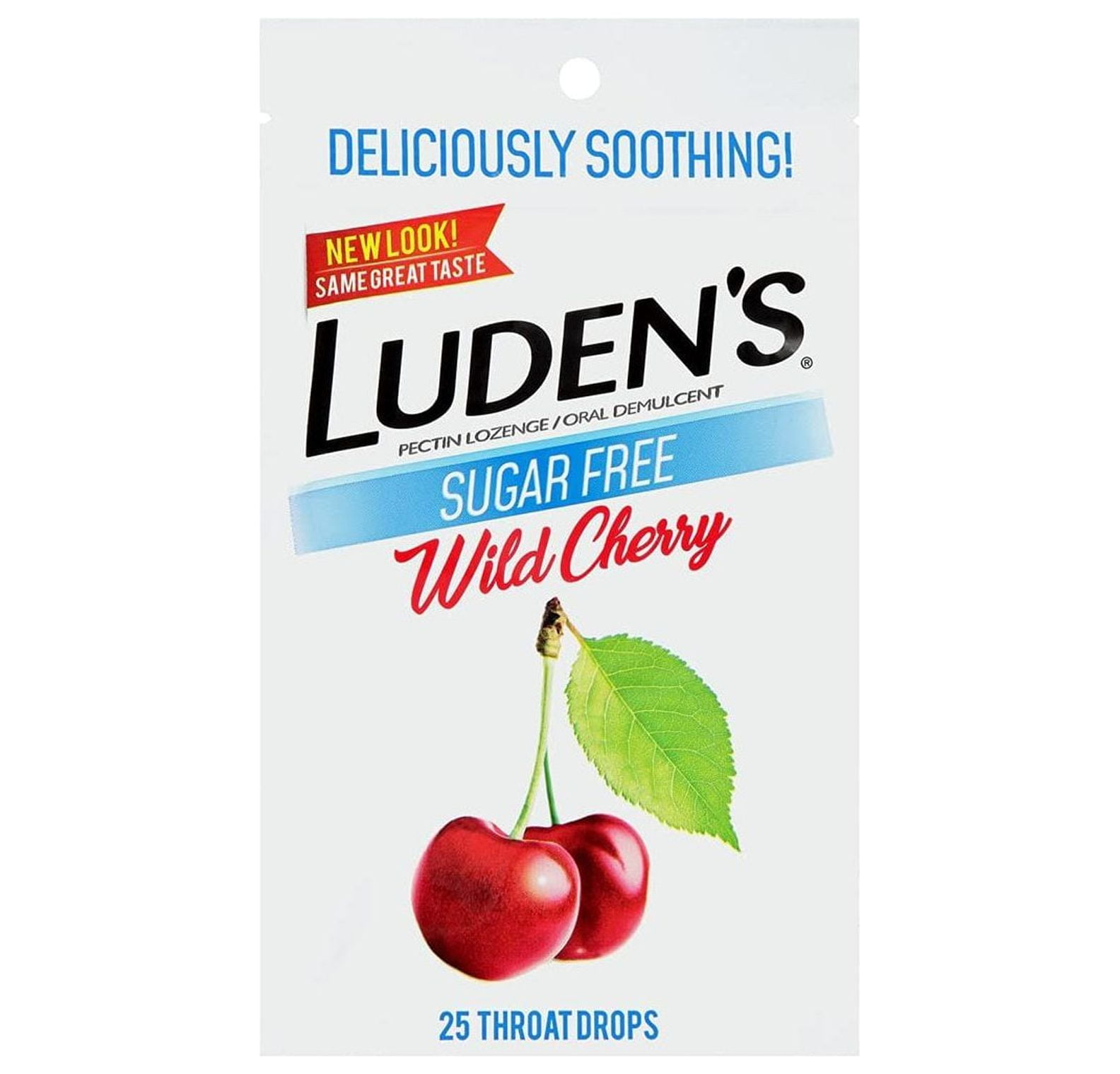 Luden's Cough Drops SugarFree Wild Cherry 25 Drops Each Pack of