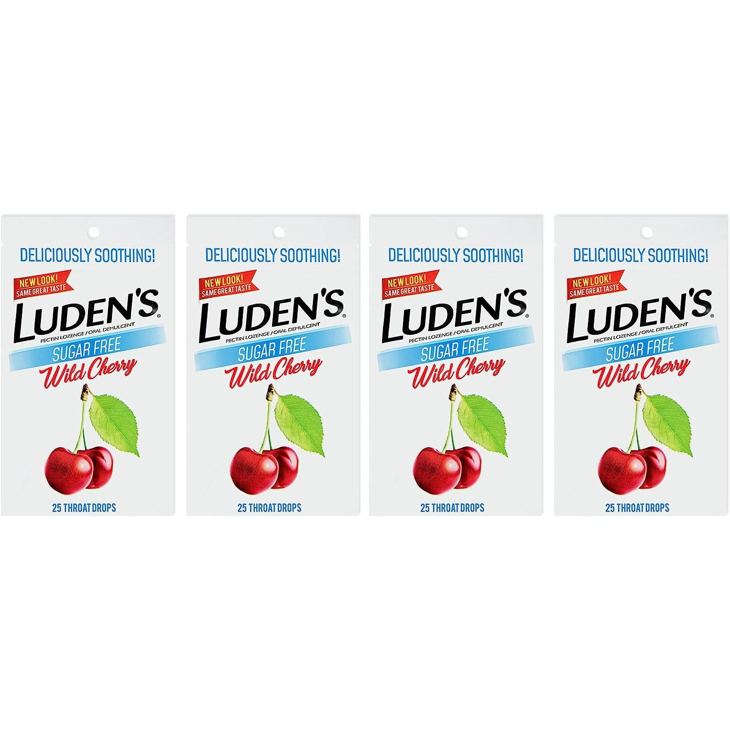 Luden's Deliciously Soothing Throat Drops SugarFree Wild Cherry