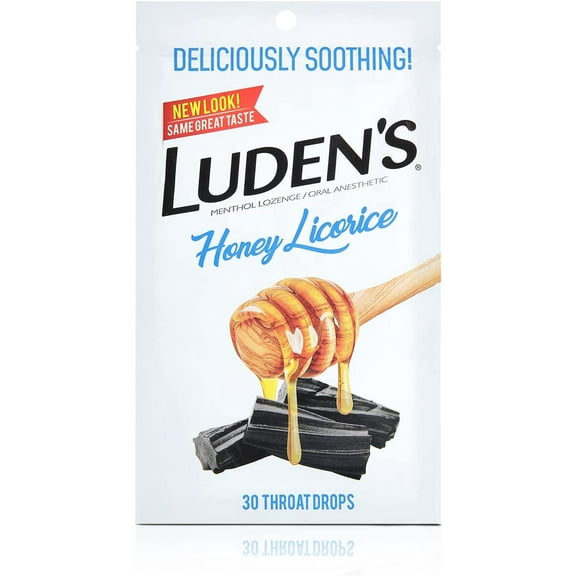 Luden's Honey Licorice Throat Drops, 30 Count