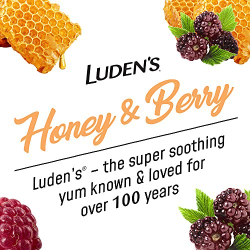 Luden's Soothing Throat Drops, Honey Berry, 25 ct (Pack of 6)
