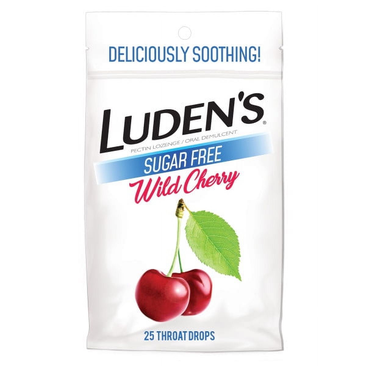 Luden's Sugar Free Throat Drops, Wild Cherry 25 ea (Pack of 3