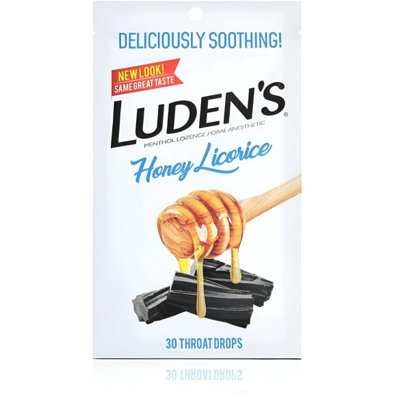 Luden's Throat Drops, Honey Licorice, 30 ea (Pack of 3)