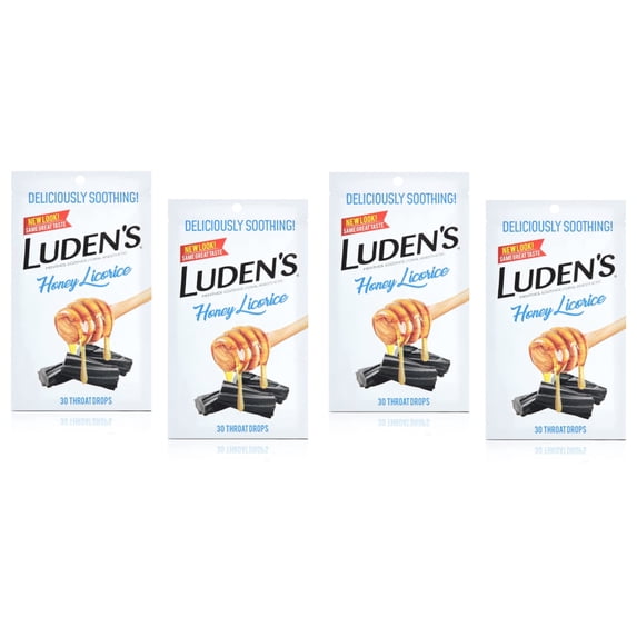 Luden's Throat Drops, Honey Licorice, 30 ea (Pack of 4)