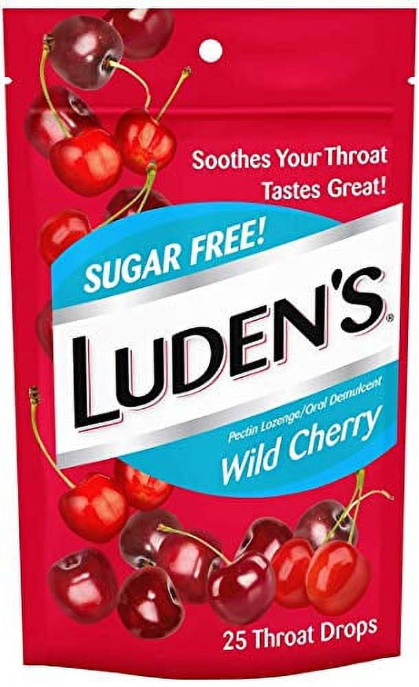 Luden's Throat Drops Sugar Free Wild Cherry 25 EA Buy Packs and SAVE