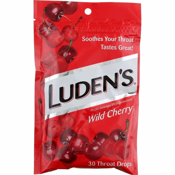 Luden's Throat Drops, Wild Cherry 30 ea (Pack of 6)