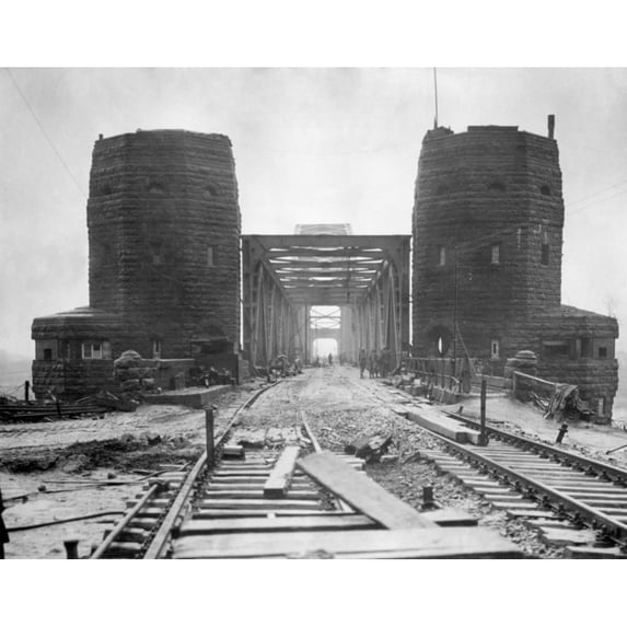 Ludendorff Bridge Spanning The Rhine River At Remagan History (36 x 24)
