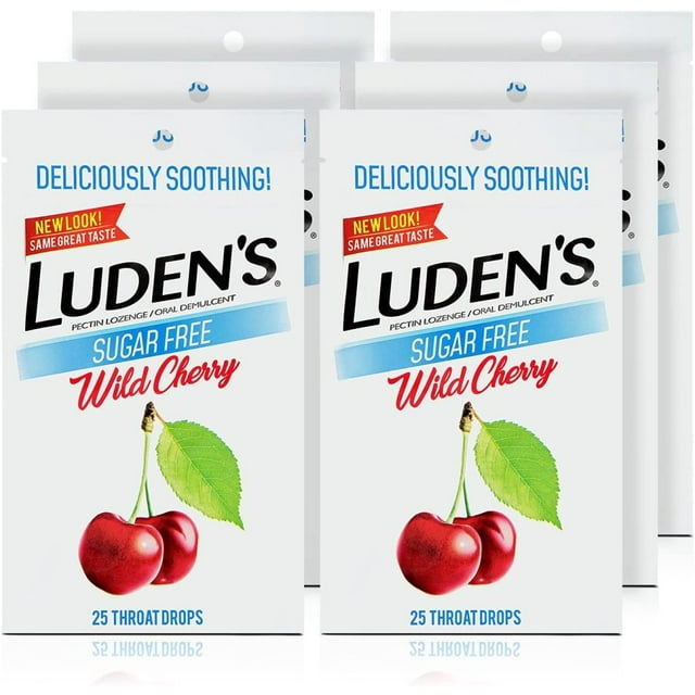 Ludens Deliciously Soothing Throat Drops, SugarFree Wild Cherry Flavor