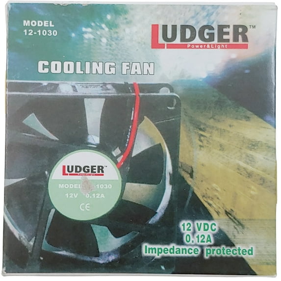 Ludger 12-1030 12 Volt 3 inch Square Rotary Cooling Fan 1 inch deep