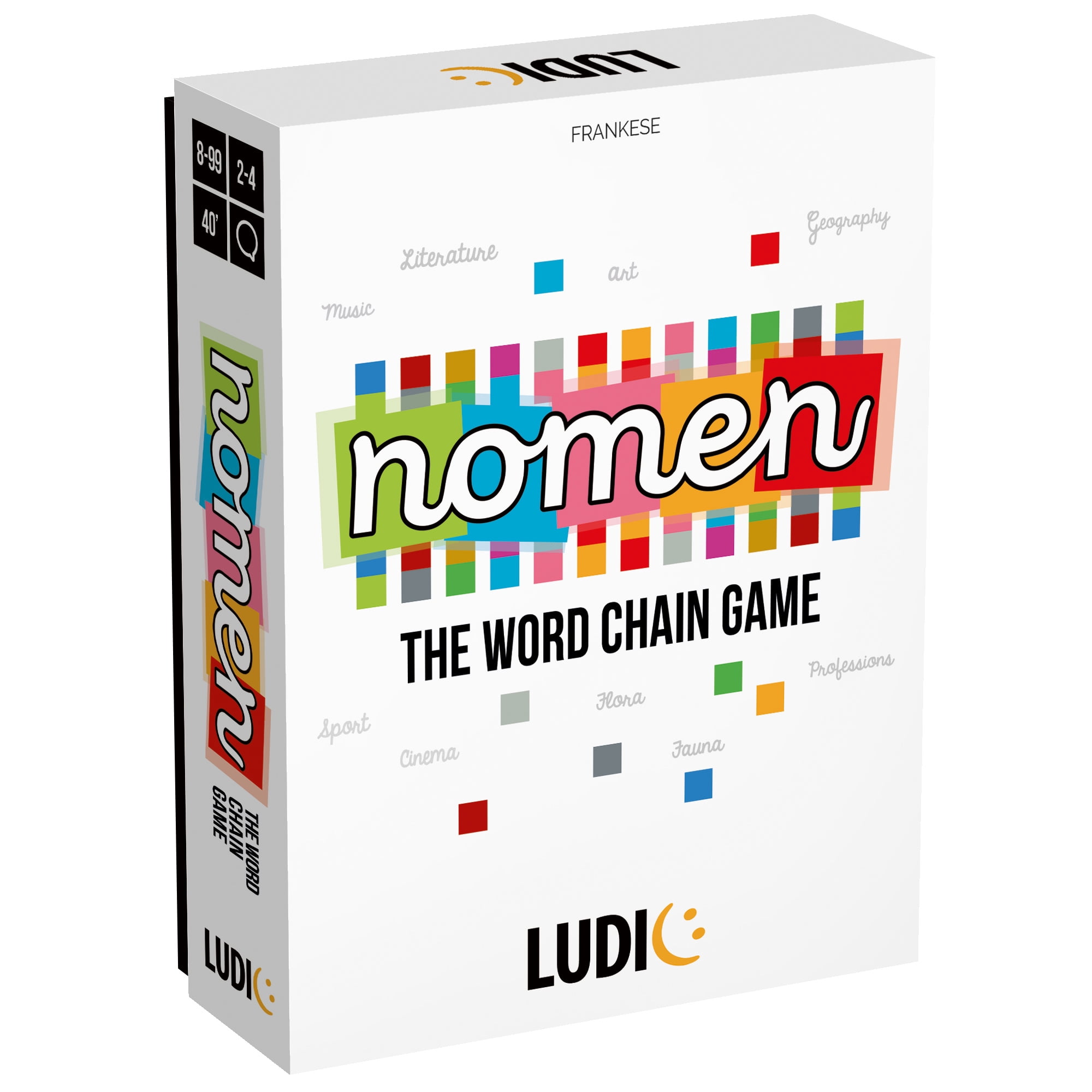 Ludic Nomen - The Word Chain Game, Letter & Category Matching, Strategy Party Board Game, Test Your Vocabulary & Creativity, Family Age 8+, 2-4 Player