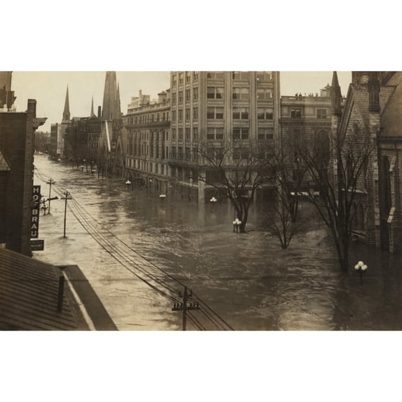 Ludlow Street In Downtown Dayton History (24 x 18)